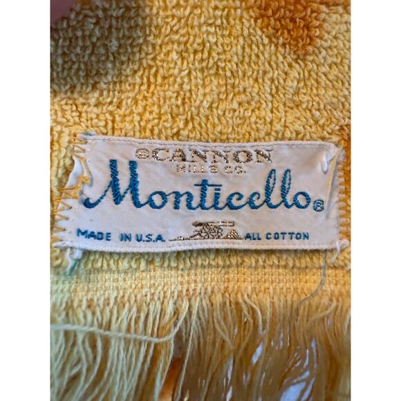 Vintage Cannon Monticello yellow and gold bath towel - Picture 4 of 5